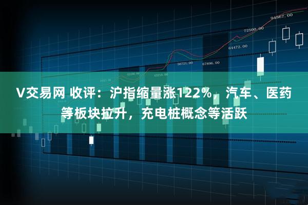 V交易网 收评：沪指缩量涨122%，汽车、医药等板块拉升，充电桩概念等活跃